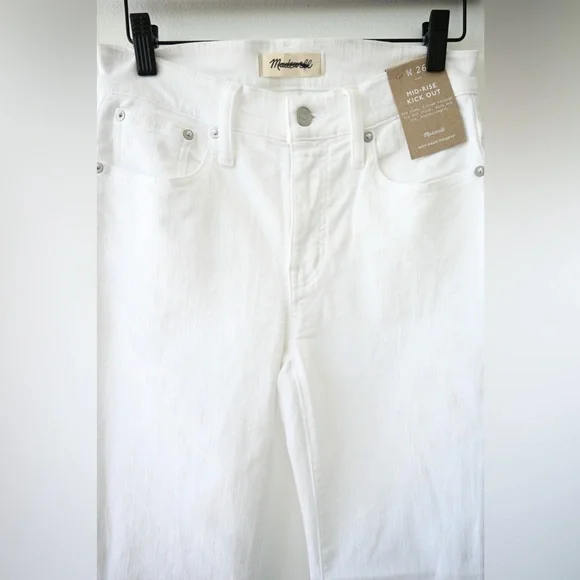 Madewell Mid Rise Kickout Crop NWT - Picture 6 of 10